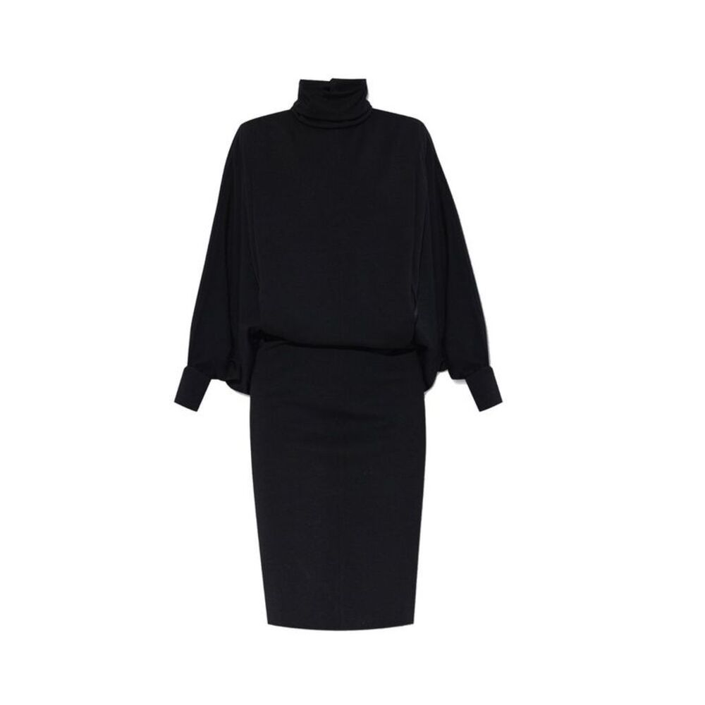 Saint Laurent Black Wool Casual Women's Dress